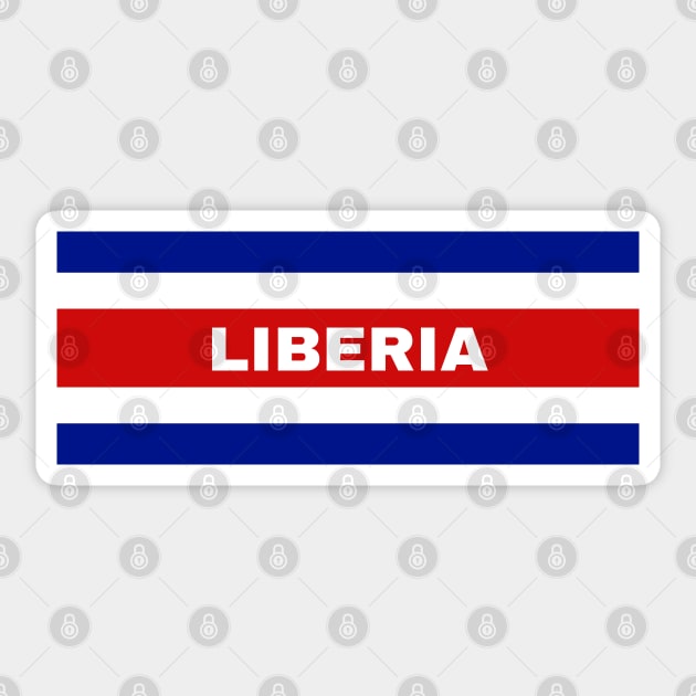 Liberia City in Costa Rican Flag Colors Sticker by aybe7elf